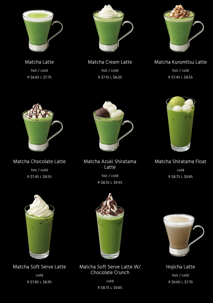 Beverages, Matcha Items at Nana’s Green Tea 