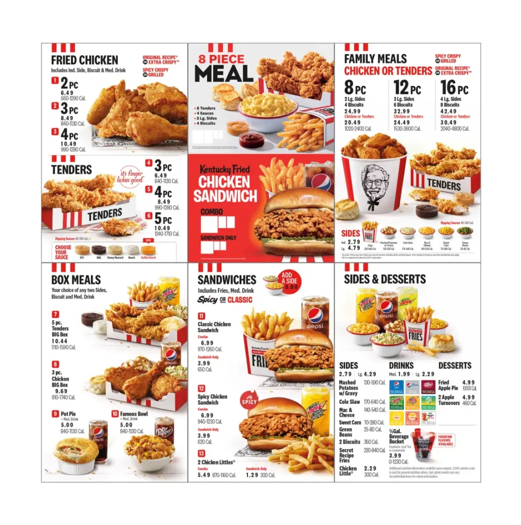 KFC Menu Price List 2024 USA
